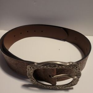 Ralph Lauren Double RL Brown Leather Belt